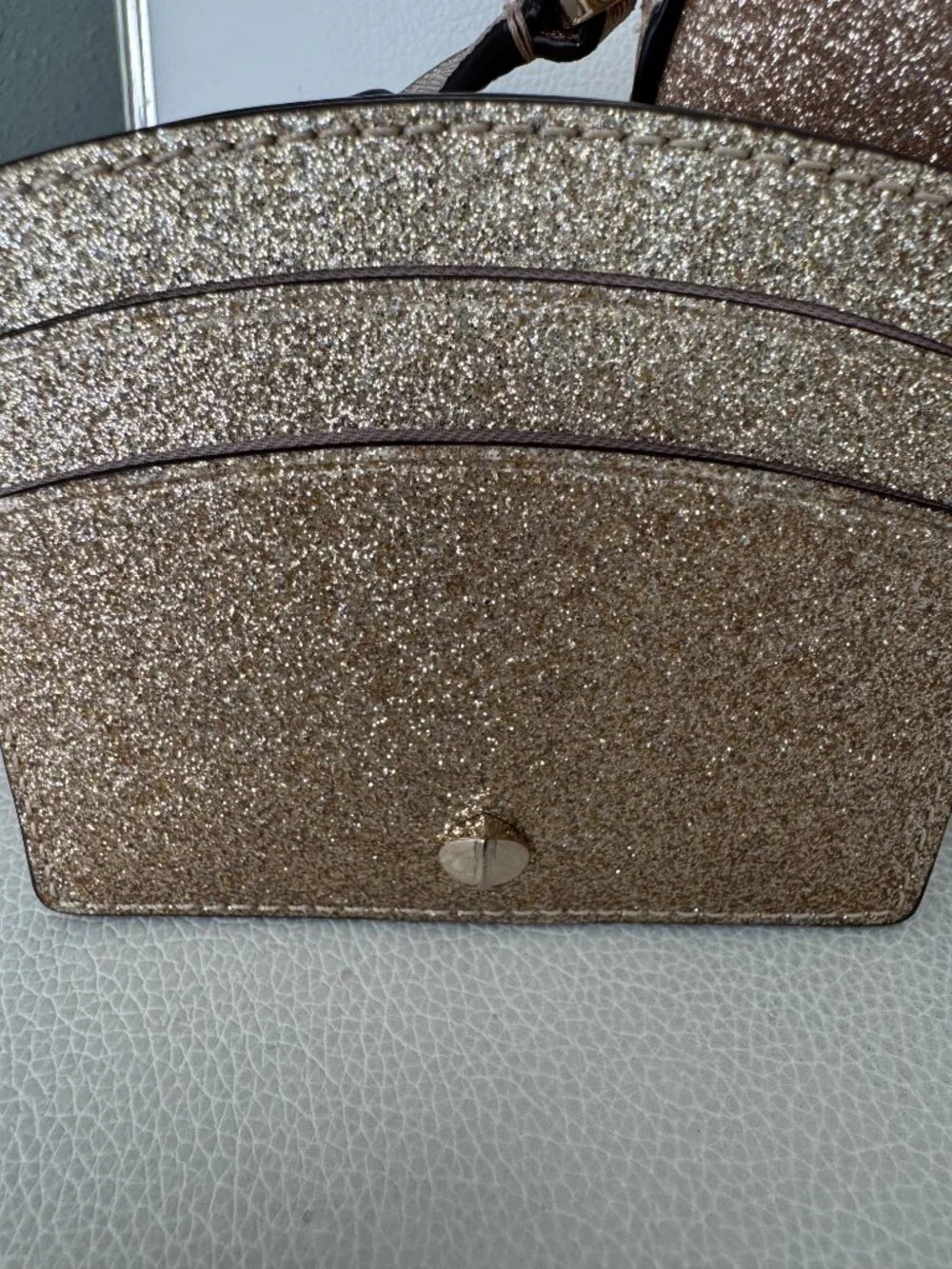 Kate Spade Glimmer Oval Camera Bag & Kenzie Glitter Card Case NWOT